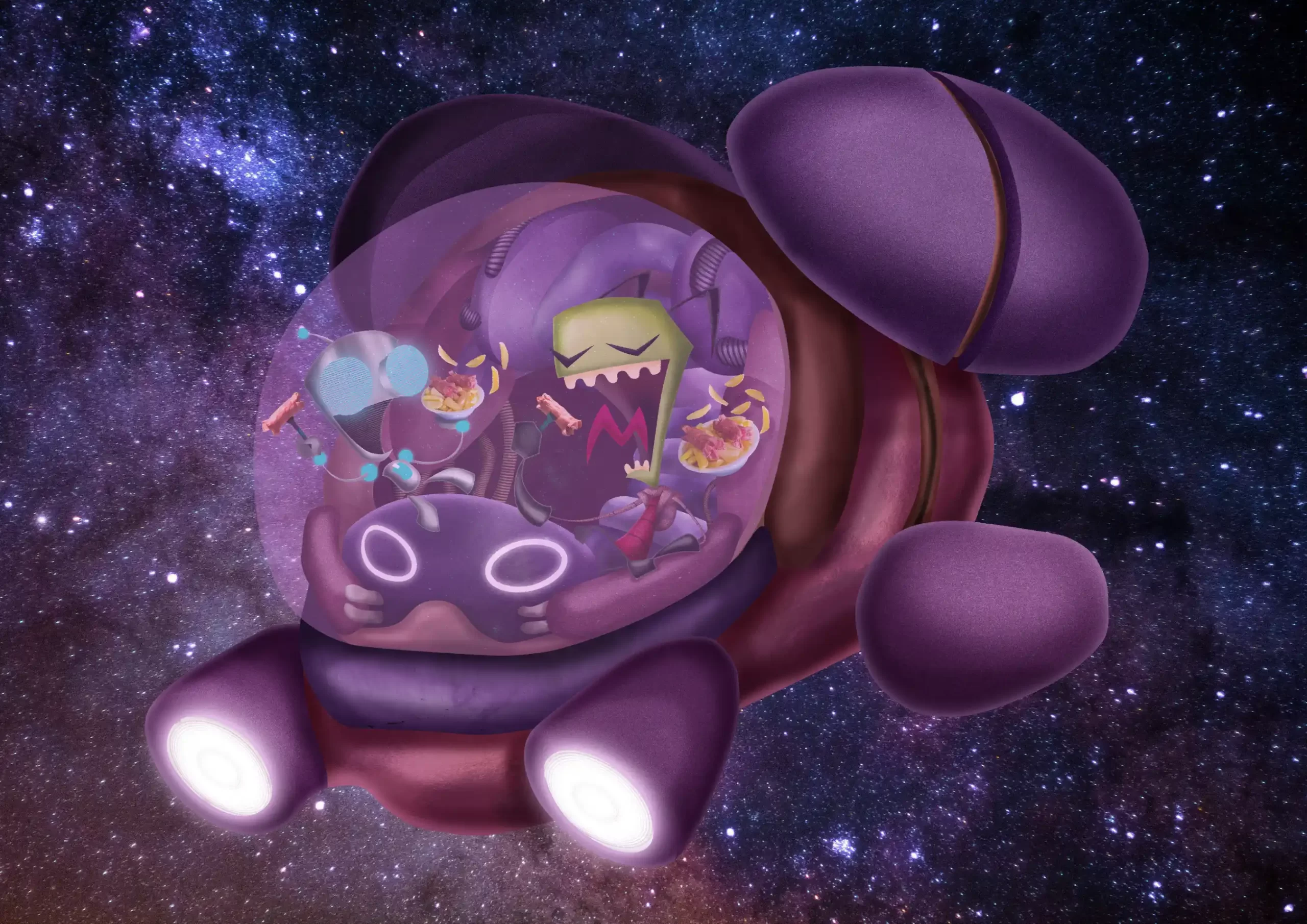 Photobashing Invader ZIM Adobe Photoshop Photobashing Invader ZIM Adobe Photoshop